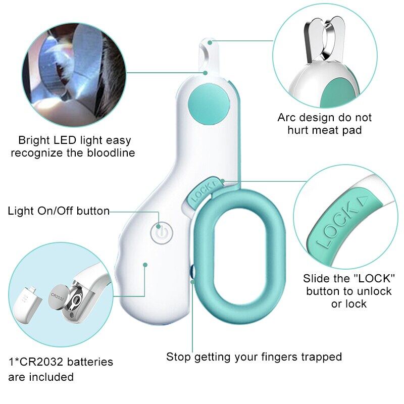 Pet Nail Clipper with LED