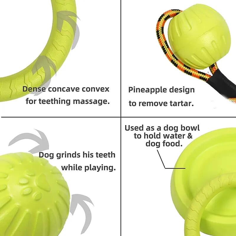 Pet Flying Discs Training Ring Puller Dog Toys