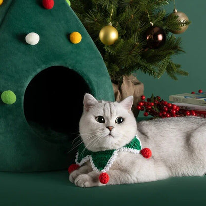 Christmas tree house for cat